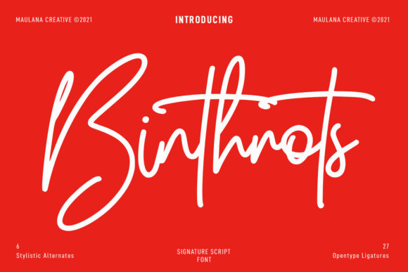 Binthrots Script: The Elegant Handwritten Font That Elevates Design