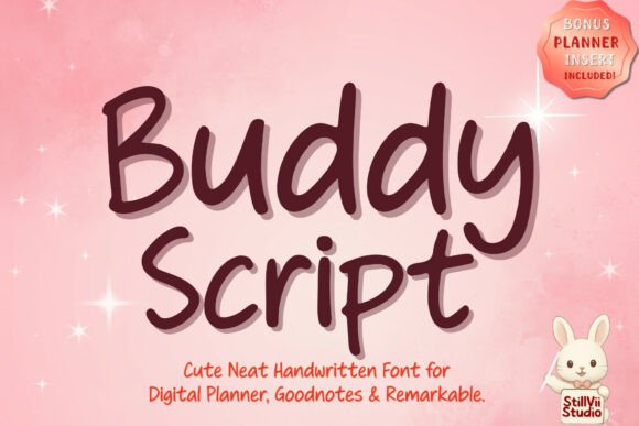 Buddy Script: A Minimalist Handwriting Font for Digital Creativity