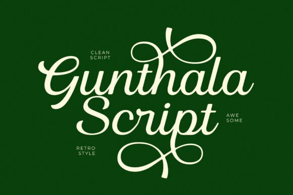 Gunthala Script: A Clean Retro Classic for Modern Brands