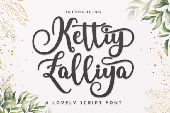 Kettiy Zalliya Script: A Playful Font for Creative Expression